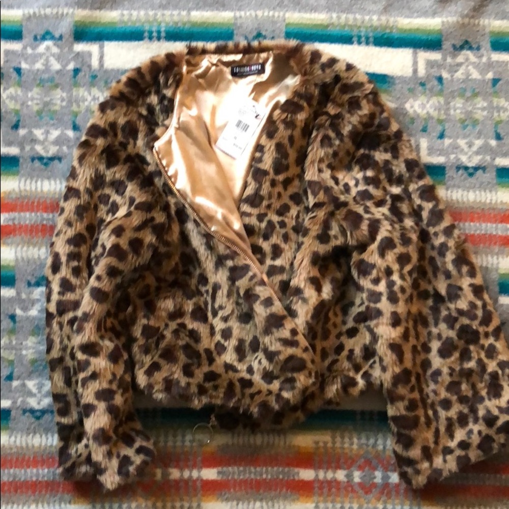 Fashion Nova Just Like Animals faux fur jacket